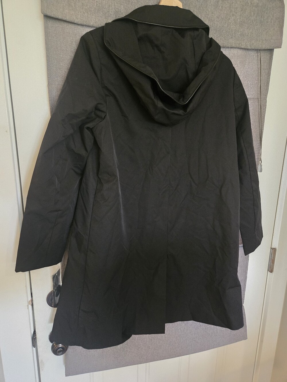 Lauren Ralph Lauren Black Trench Coat Large - Picture 10 of 10